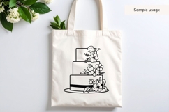 Hand Drawn Wedding Cake SVG Product Image 4