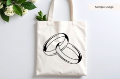 Interlocking Wedding Rings SVG Product Image 4
