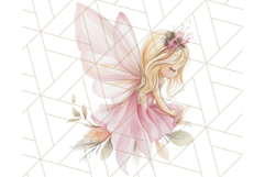 Pastel Pink Fairy Garden Clipart, Enchanted Cottagecore Png Product Image 4