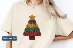 Crochet Yarn Christmas Tree PNG, Christmas tree PNG Product Image 4