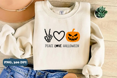 Peace Love Halloween Sublimation PNG Design Product Image 4