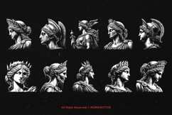 10 Bundle Dark Art Lady Athena Skull Warriror Goddess Statue Product Image 6