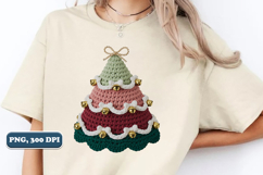 Crochet Yarn Christmas Tree PNG, Christmas tree PNG Product Image 2