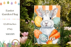 Funny Easter Bunny Garden Flag Template Product Image 1