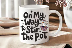 On My Way To Stir The Pot PNG, Funny Goose Clipart Product Image 7