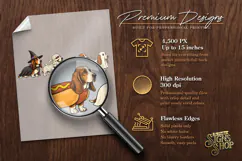 Halloween Basset Hound DTF PNG Product Image 4