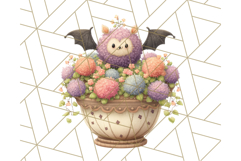 Pastel Halloween Town PNG Clipart, Spooky Shops &amp; Homes Png Product Image 4