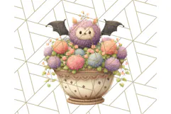 Pastel Halloween Town PNG Clipart, Spooky Shops & Homes Png Product Image 4