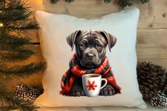 Christmas Dog And Coffee Clipart, Christmas Clipart Product Image 4