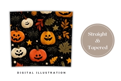Cute Halloween Tumbler Template, Fall Pumpkins Tumbler Wrap Product Image 4