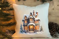 Fairy Christmas House Sublimation Clipart, Fairy Christmas Product Image 4