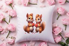 Couple Animal Valentines Day Clipart, Watercolor Couple Product Image 4