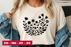 Wildflower Bouquet SVG PNG Product Image 1