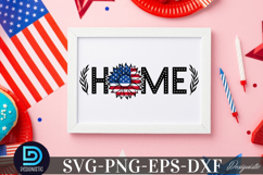 Home SVG, 4th July Sunflower SVG Product Image 4