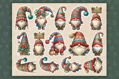 Christmas Gnome. Print & Cut Stickers PNG Product Image 2