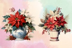 Watercolor Vintage Christmas Clipart Bundle, Christmas PNG Product Image 5