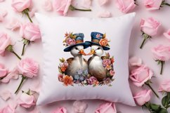 Valentines Day Mandarin Duck Couple, Christmas Clipart Product Image 4