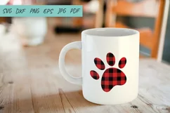 Dog SVG, Paw Print SVG, Leopard print Paw, Buffalo Plaid Product Image 2