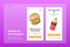 Clay-Style 3D Food Icons for UI &amp; Branding Product Image 4
