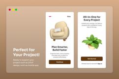Furniture and Decor 3D Icon Set Product Image 4