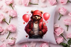 Valentines Day Bear Sublimation Clipart, Valentines Day PNG Product Image 4