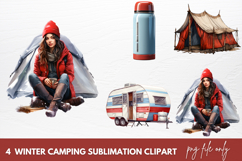 Winter Camping Sublimation Clipart Png Product Image 1