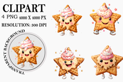 Quirky Ice Cream Clipart Watercolor PNG Product Image 1