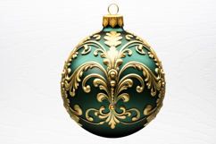 Vintage Green Christmas Clipart PNG Product Image 4