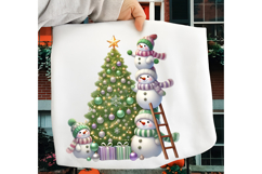 Cute Christmas Snowman PNG, Funny Christmas Snowman PNG Product Image 1