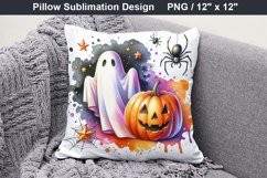 Halloween Ghost - Halloween pillow Sublimation Design Product Image 5