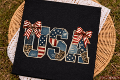 4th of July Faux Patchwork USA Sublimation Design, Product Image 5