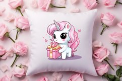 Unicorn Valentine Clipart Sublimation, Christmas Clipart Product Image 4