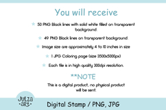 Winter Books Digital Stamp, Bookish Coloring Page Doodle Product Image 4