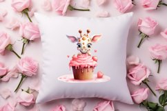 Giraffe Loves Cupcake Valentine Clipart Valentines Clipart Product Image 4