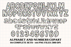 Easter Day Alphabet png clipart, easter day letters doodle Product Image 4