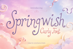 Springwish: A Whimsical Curly Font for Wedding Invites Product Image 1