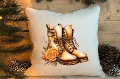 Gold Christmas Watercolor Clipart Sublimation, Christmas PNG Product Image 4