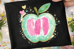 Preppy Apple PNG Bundle | Cute Teacher Apple PNG | Coquette Product Image 4