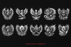 10 Bundle Dark Art Phoenix Flaming Bird Flying Myth Creature Product Image 6