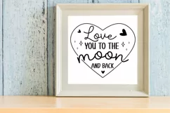 love you to the moon and back SVG, 14 February SVG Product Image 3