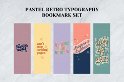Pastel Retro Typography Bookmark Set,Groovy 70s Aesthetic Product Image 4