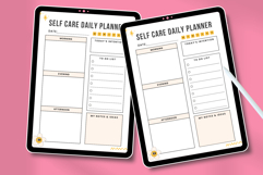Aesthetic Self-Care Daily Planner Canva Template | Minimal Product Image 4