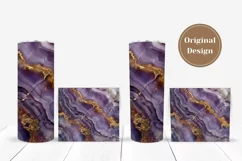 Purple Marble Tumbler Sublimation, Glitter Tumbler Designs Product Image 4