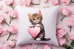 Valentine Cat Peeking Around Clipart Product Image 4
