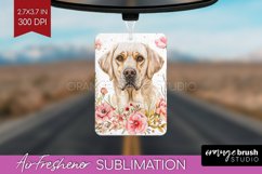 Floral Dog Air Freshener PNG - Flowers PNG Sublimation Product Image 1