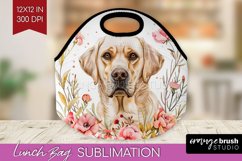 Floral Dog Lunch Bag - Flowers Lunch Bug PNG Sublimation Product Image 1