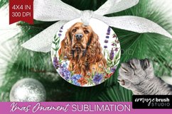 Floral Dog Ornament PNG - Flowers PNG Sublimation Product Image 1