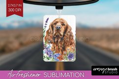Floral Dog Air Freshener PNG - Flowers PNG Sublimation Product Image 1