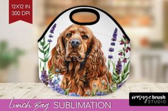 Floral Dog Lunch Bag - Flowers Lunch Bug PNG Sublimation Product Image 1