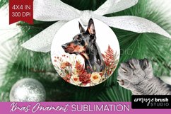 Floral Dog Ornament PNG - Flowers PNG Sublimation Product Image 1